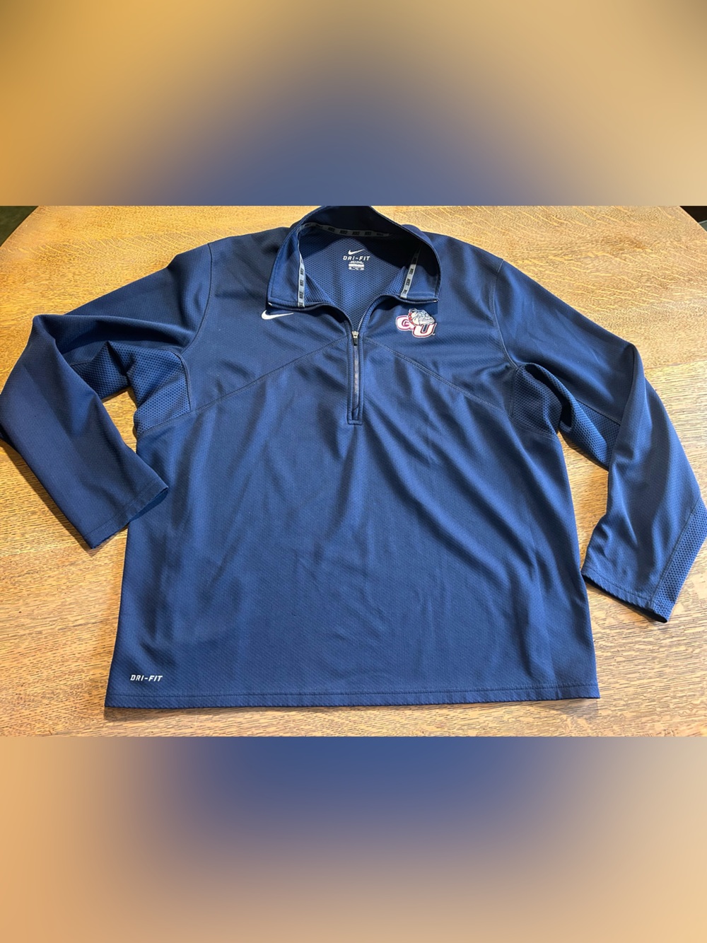 Nike Gonzaga Bulldogs Dri-FIT Half Zip Pullover – Men’s XXL Navy Blue